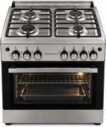 Technomatic I-6020 Freestanding Gas Cooker /4 Burners /Gas Oven /Stainless Steel