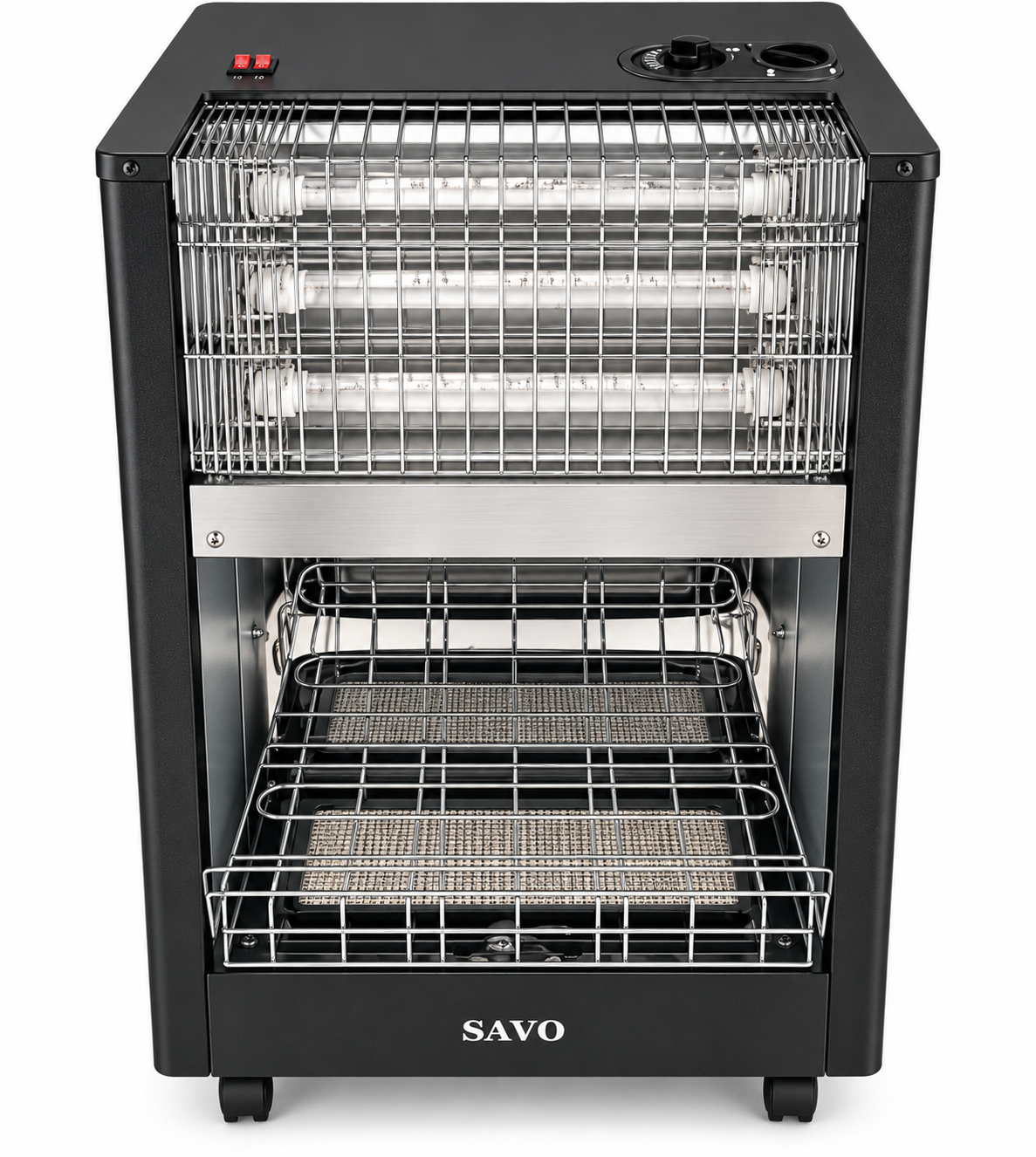 SAVO SVHT021GE Mobile Gas Heater /3.8 KW / 1200W Electric Heating/ Black