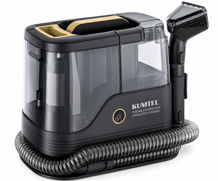KUMTEL HCC-06 Portable Carpet & Upholstery Cleaner / 400W / Black