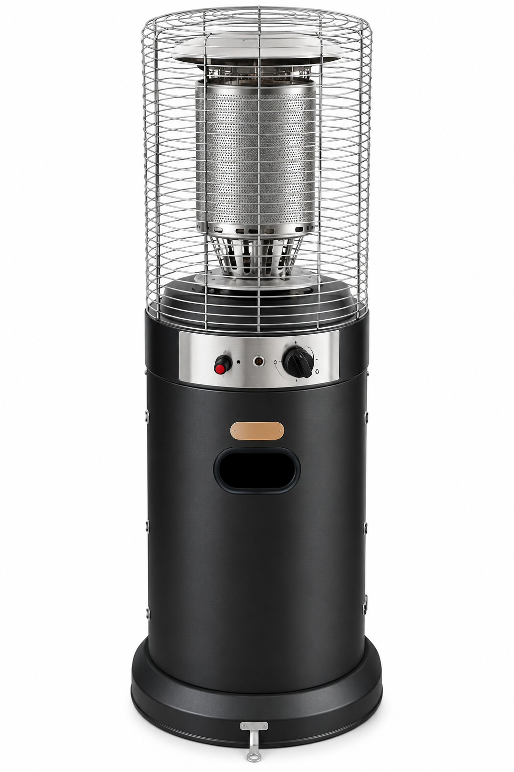 General Gas Heater / Freestanding Cylindrical Design / Black