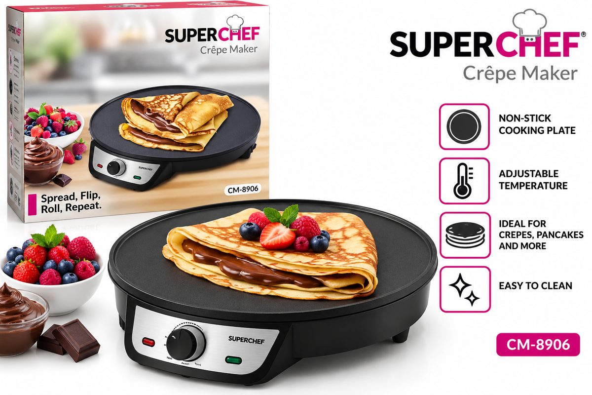 Super Chef CM-8906 Electric Crêpe Maker