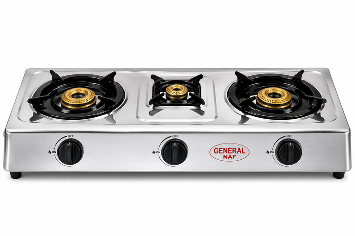 General NAF G112 Gas Cooker Stove /3 Burners / White