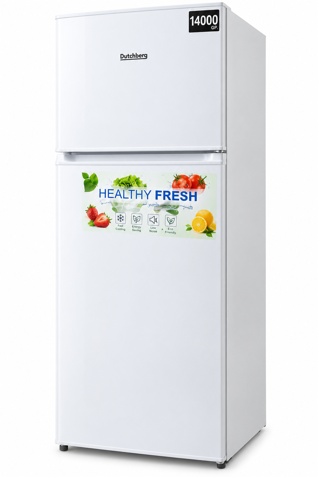 Dutchberg GP-14000 Inverter Refrigerator /Top Freezer /14 feets / 0.5 Amp /White