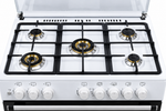 General GE-7000-BL BRASS-WHD Freestanding Gas Cooker