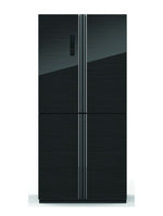 Campomatic Quatro 4 /Door Inverter Refrigerator / Black Glass / FR4083NBG
