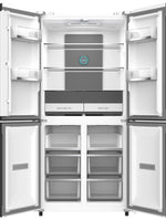 Campomatic Quatro 4 /Door Inverter Refrigerator / Black Glass / FR4083NBG