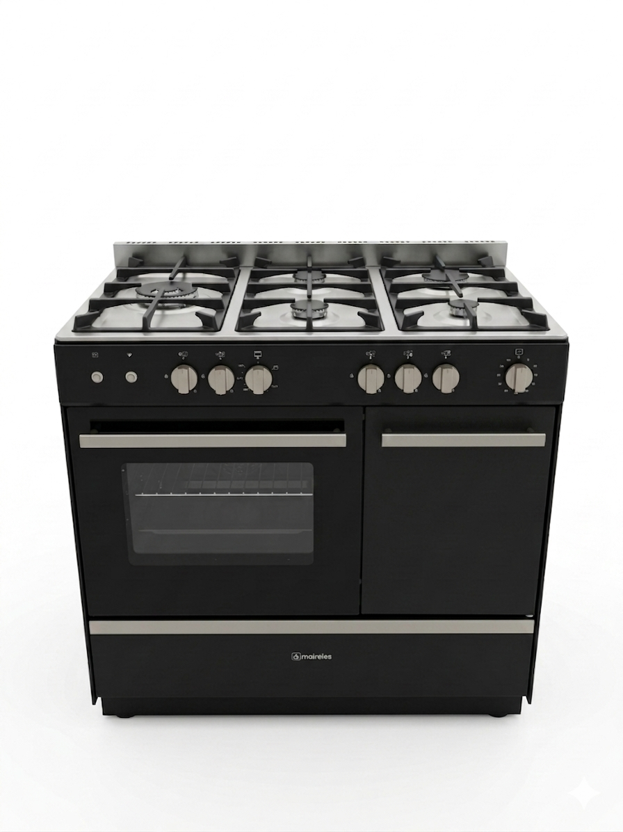 Meireles G 5006 ADT FF ME BL Freestanding Gas Cooker / Black.