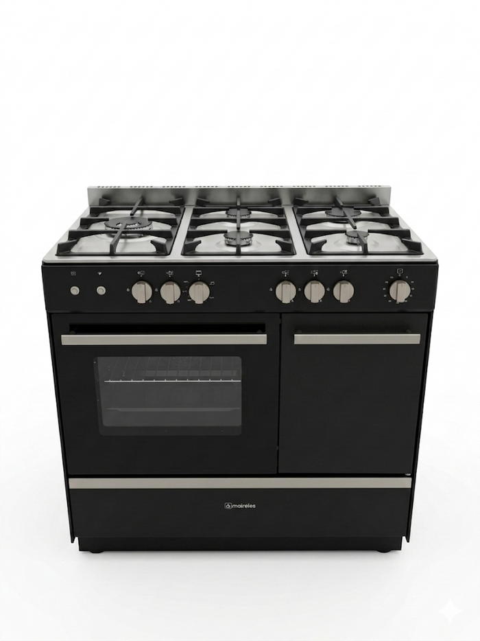 Meireles G 5006 ADT FF ME BL Freestanding Gas Cooker / Black.