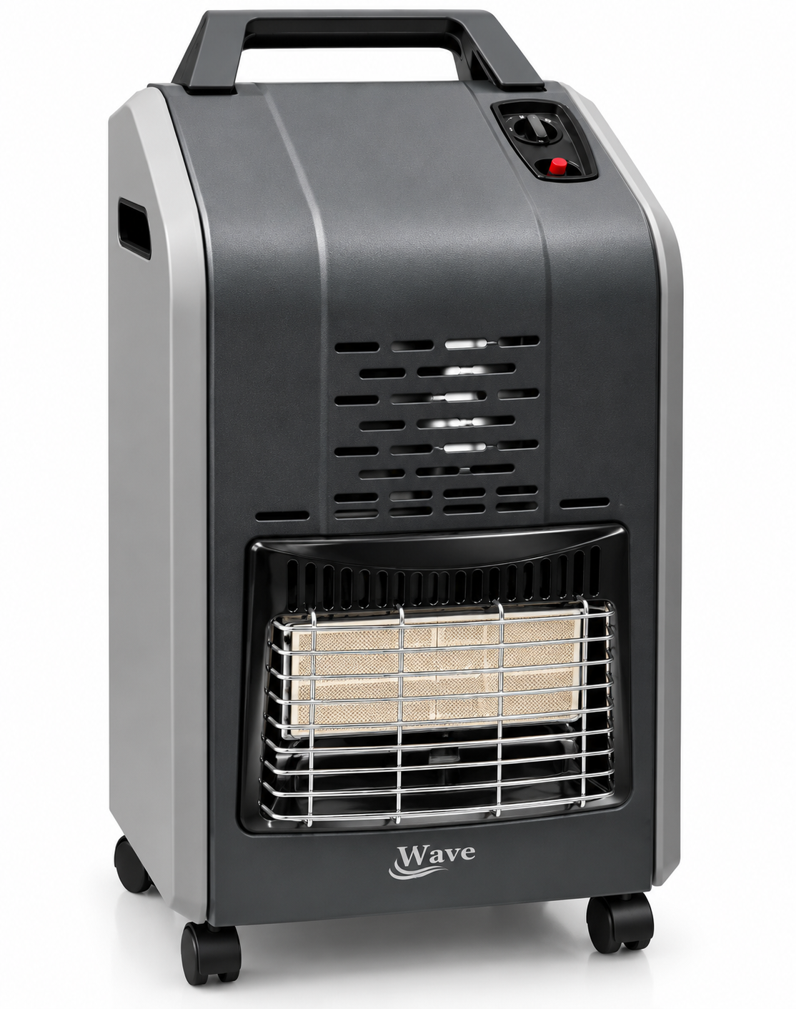 Wave Portable Gas Heater /Ceramic Heating Panel, Grey & Black