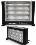 Kumtel Portable Electric Quartz Heater / Multi-Tube Heating, Black